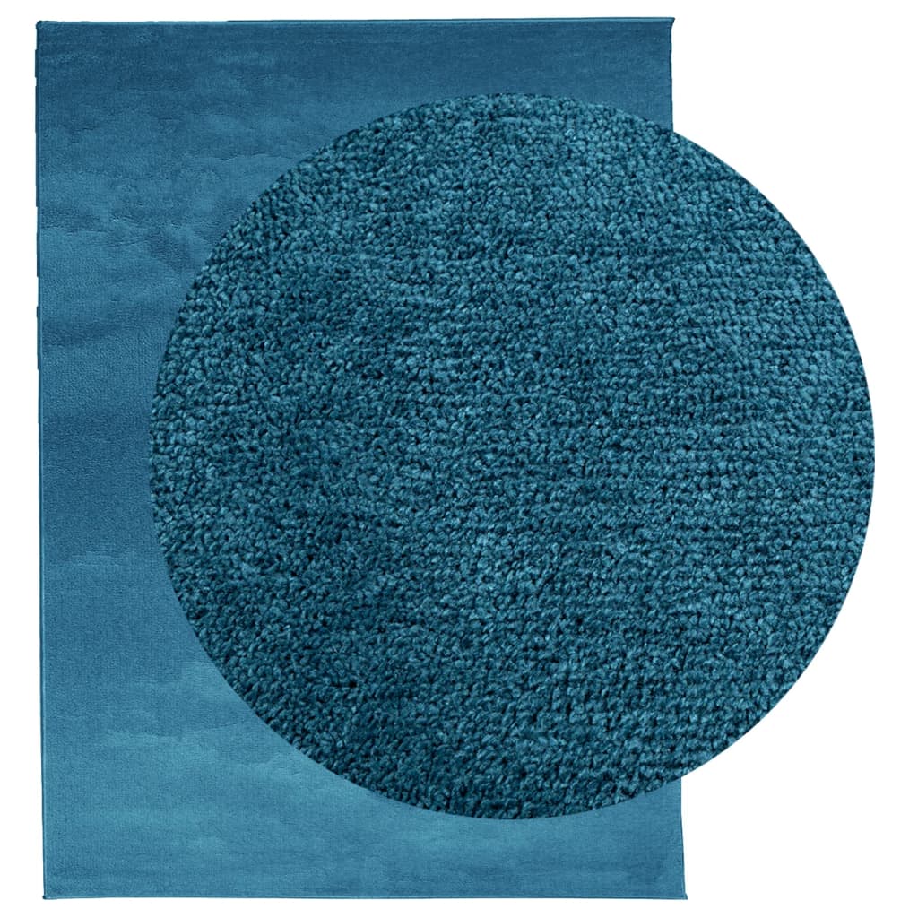 Tapis OVIEDO poils ras Turquoise 240x340 cm