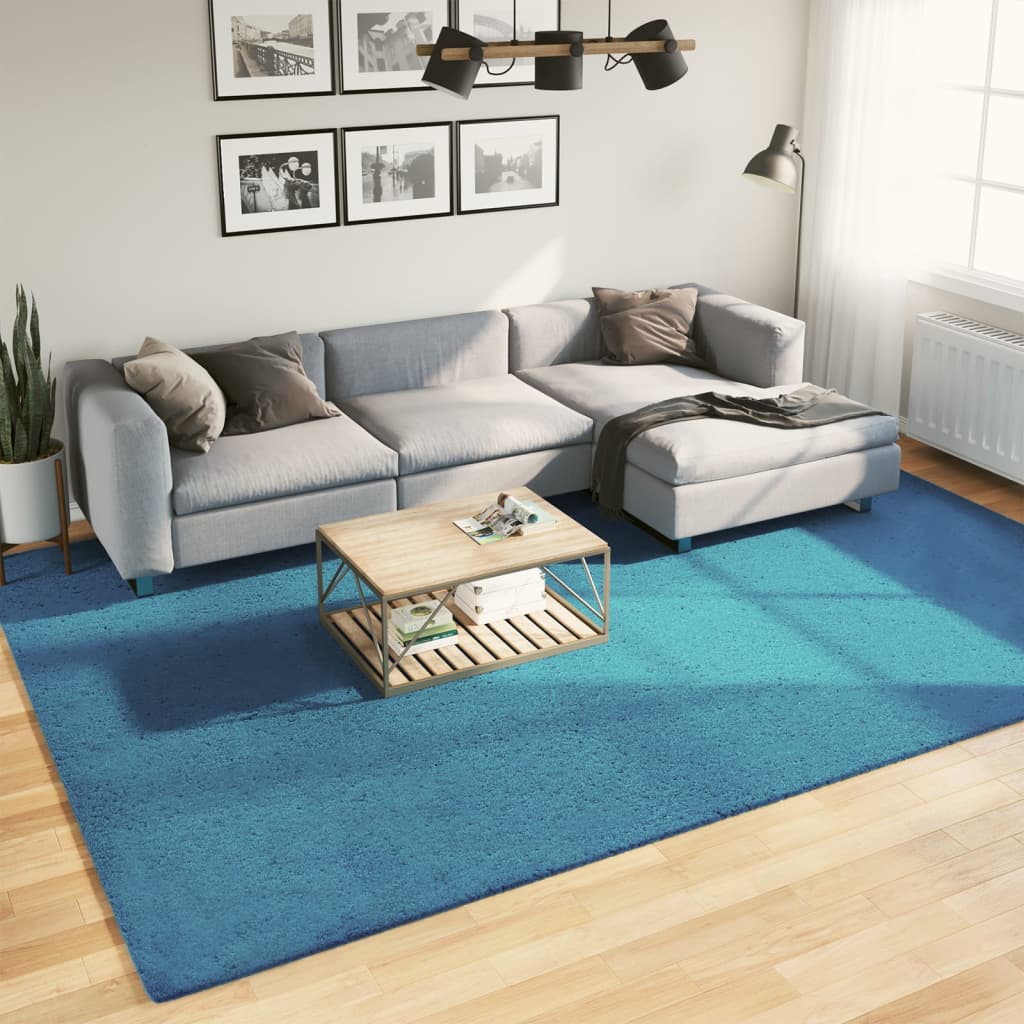Tapis OVIEDO poils ras Turquoise 240x340 cm