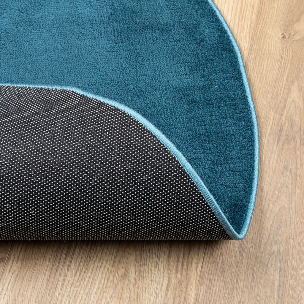 Tapis OVIEDO à poils courts Turquoise Ø 120 cm