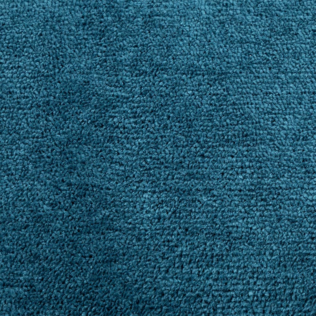Tapis OVIEDO à poils courts Turquoise Ø 120 cm