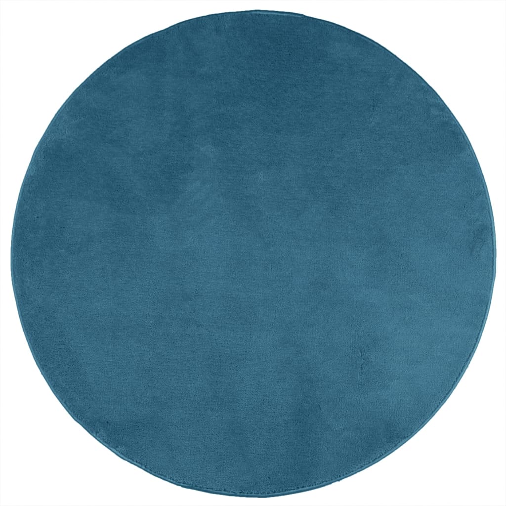 Tapis OVIEDO poils courts Turquoise Ø 160 cm