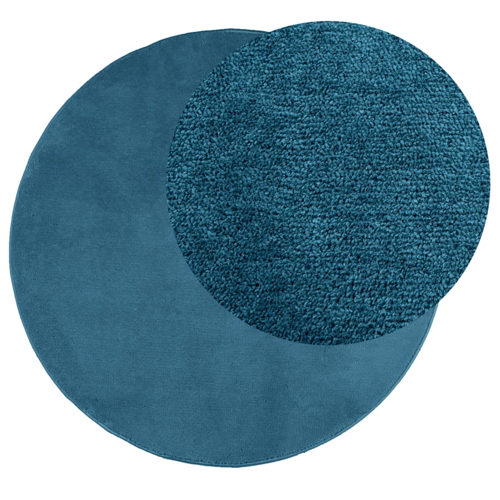 Tapis OVIEDO poils courts Turquoise Ø 160 cm