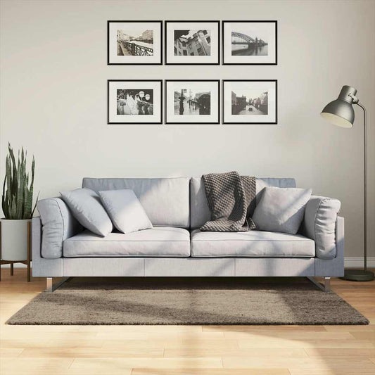 Tapis ISTAN Poils longs Brillant Gris 80x150 cm