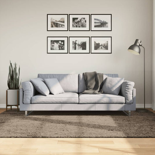 Tapis ISTAN Poils longs Brillant Gris 160x230 cm