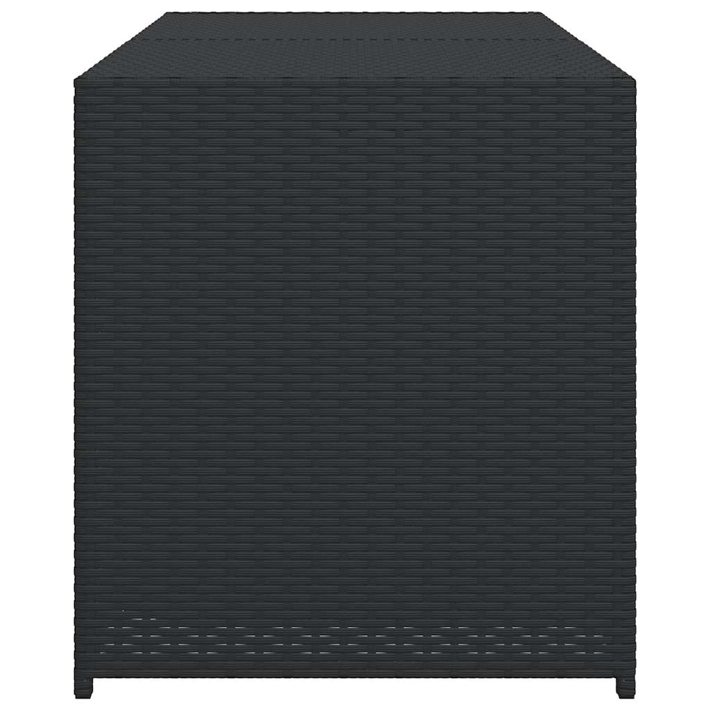 Gartentruhe Schwarz 283L Poly Rattan