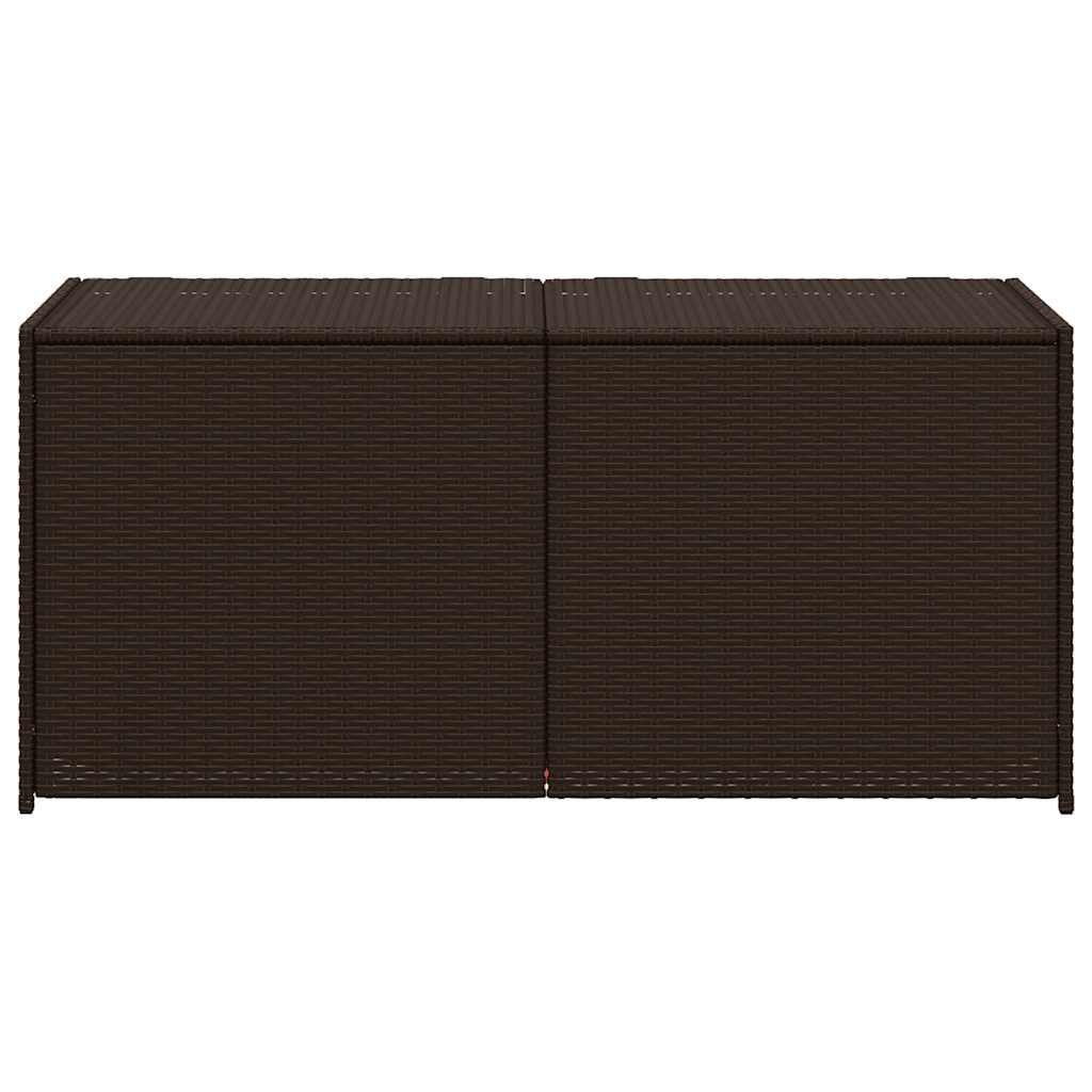 Gartentruhe Braun 283L Poly Rattan