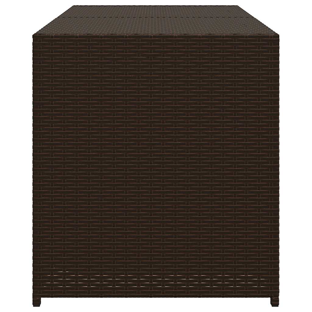 Gartentruhe Braun 283L Poly Rattan