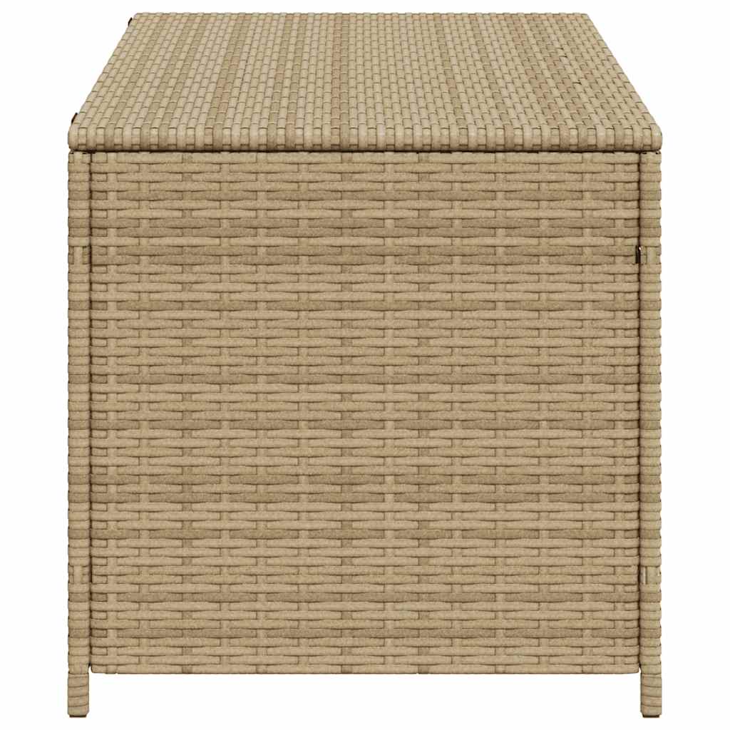 Gartentruhe Beige 190L Poly Rattan