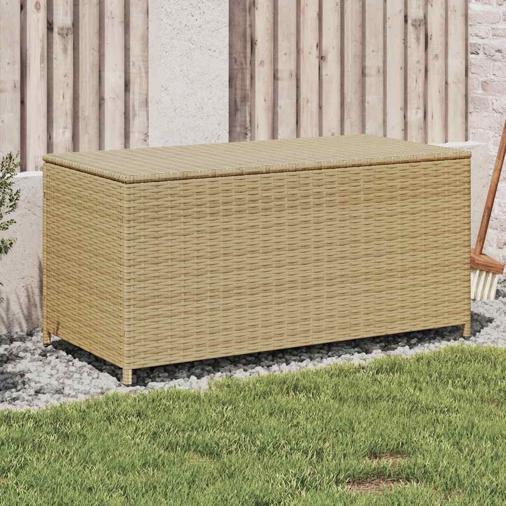 Gartentruhe Beige 190L Poly Rattan