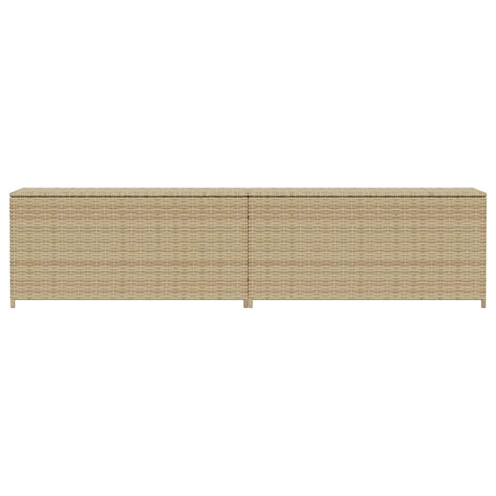 Gartentruhe Beige 469L Poly Rattan
