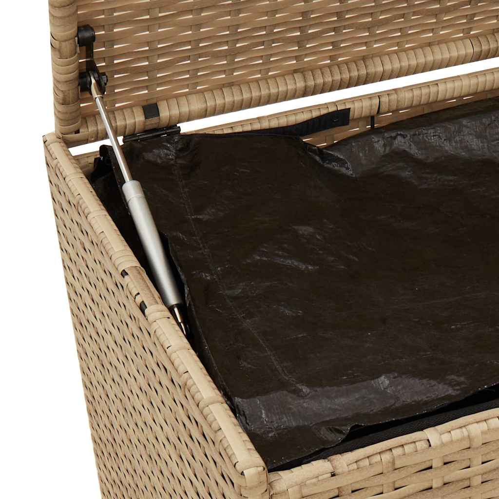 Gartentruhe Beige 984L Poly Rattan