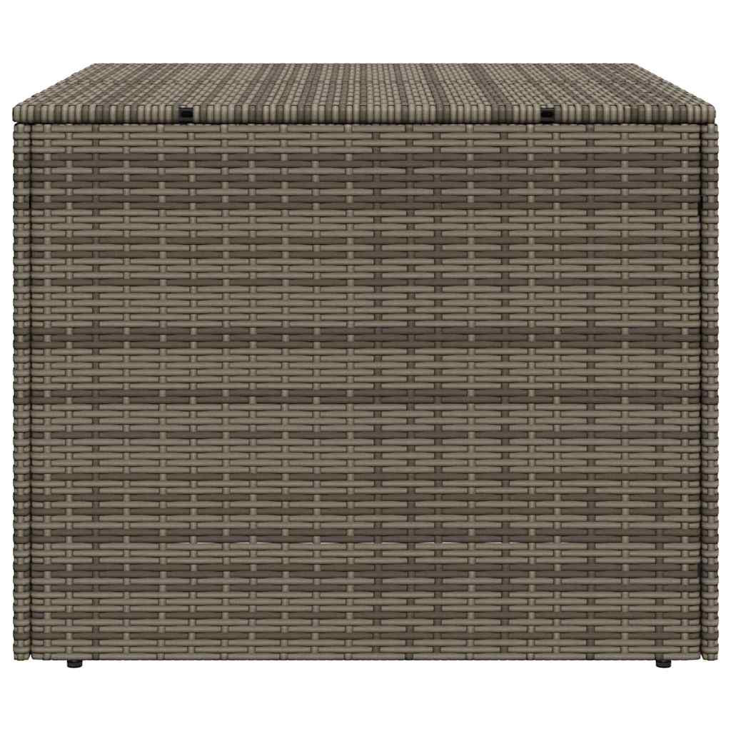 Gartentruhe Grau 291L Poly Rattan