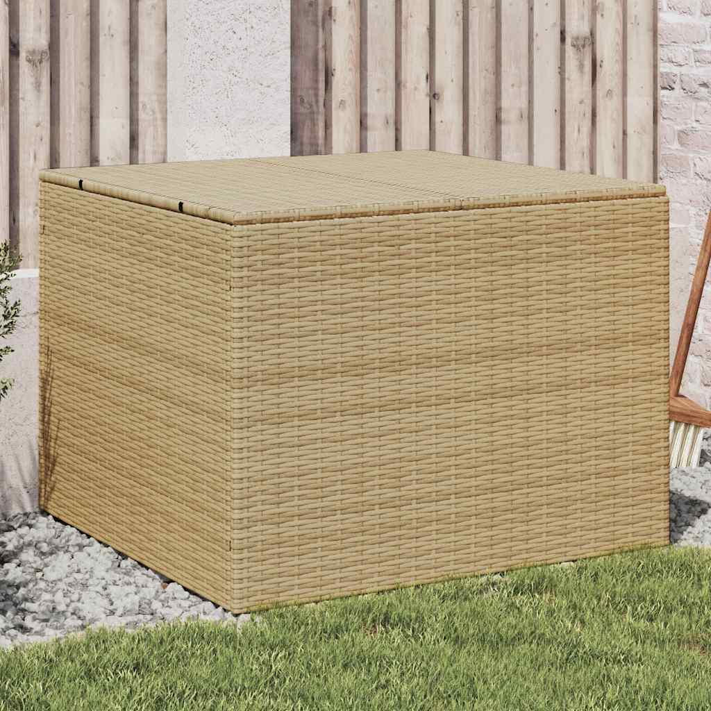 Gartentruhe Beige 291L Poly Rattan