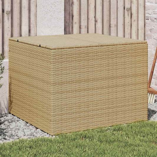 Gartentruhe Beige 291L Poly Rattan