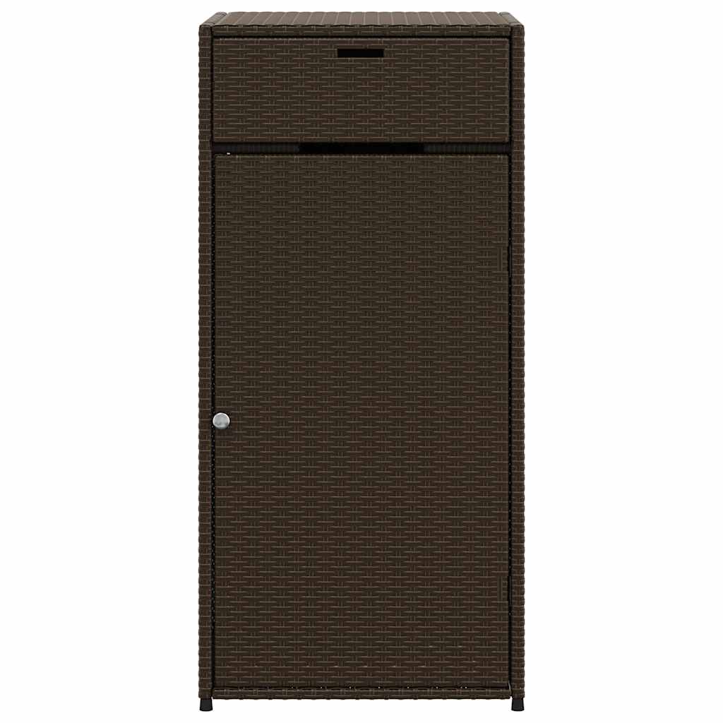 Gartenschrank Braun 55x55x111 cm Poly Rattan