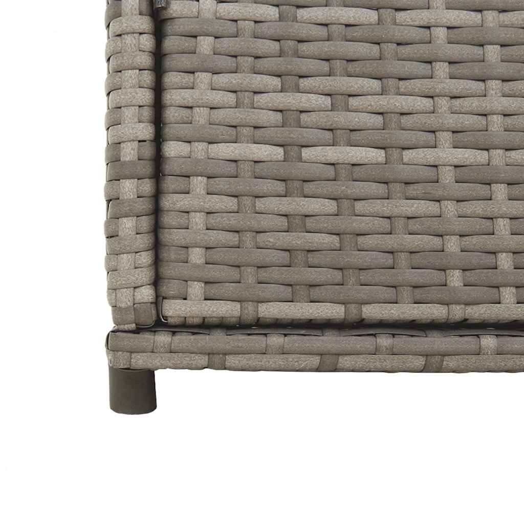 Gartenschrank Grau 55x55x111 cm Poly Rattan