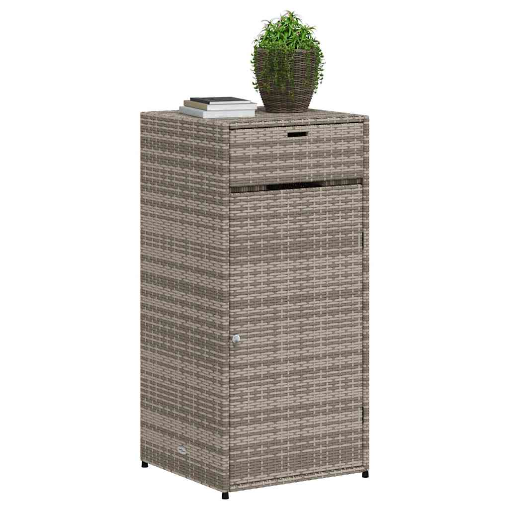 Gartenschrank Grau 55x55x111 cm Poly Rattan