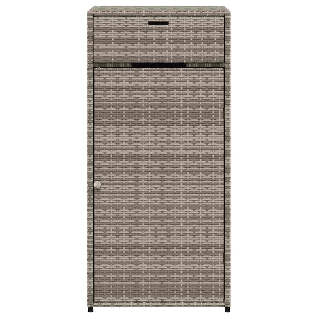 Gartenschrank Grau 55x55x111 cm Poly Rattan