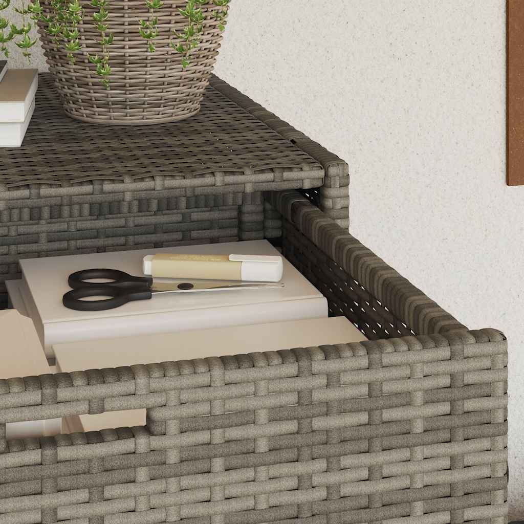 Gartenschrank Grau 105x55x113 cm Poly Rattan