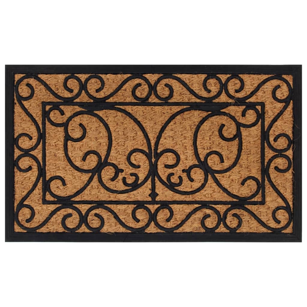 Doormat Rectangular 45x75 cm Rubber and Coconut Fiber