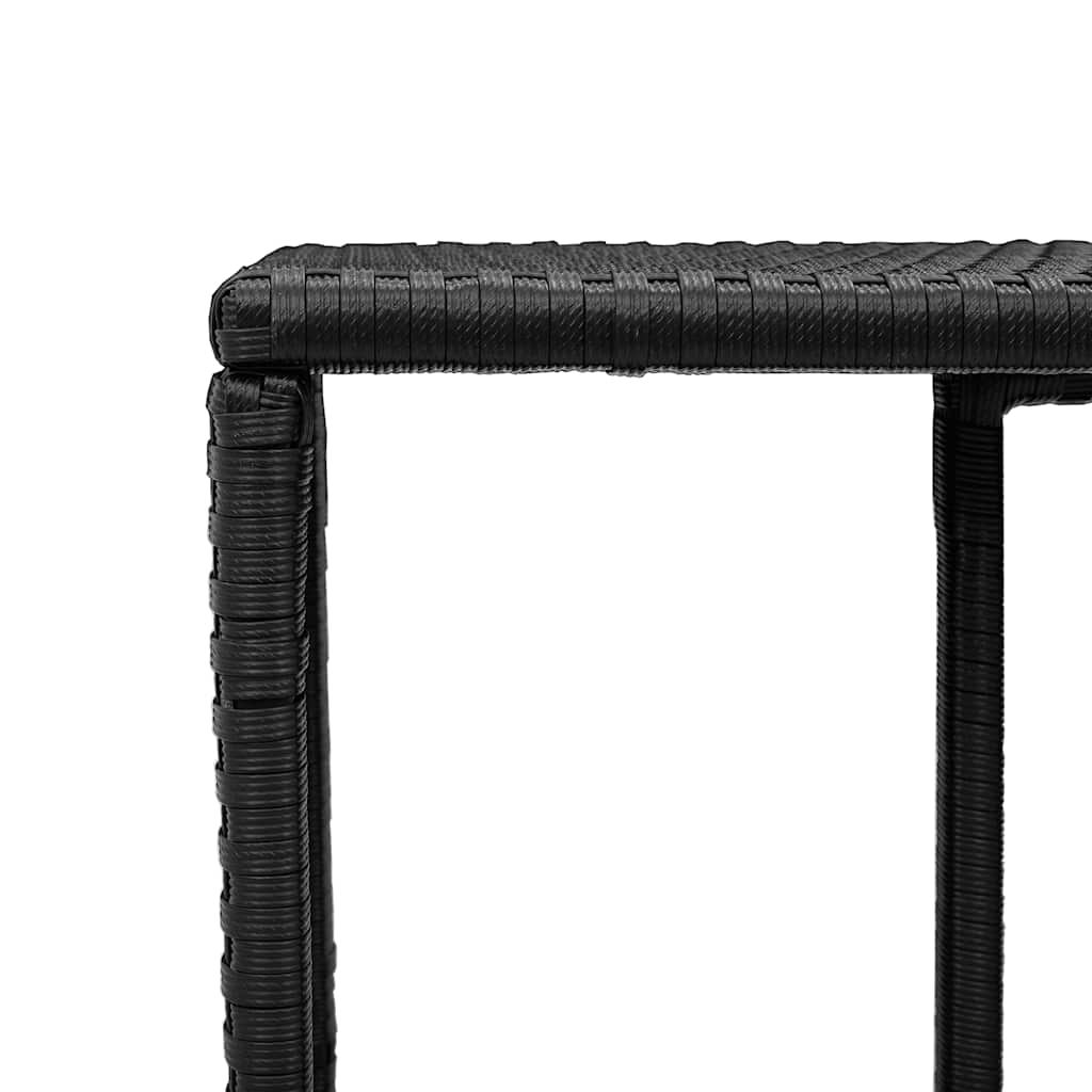 Étagères de rangement 2 pcs Rotin synthétique noir