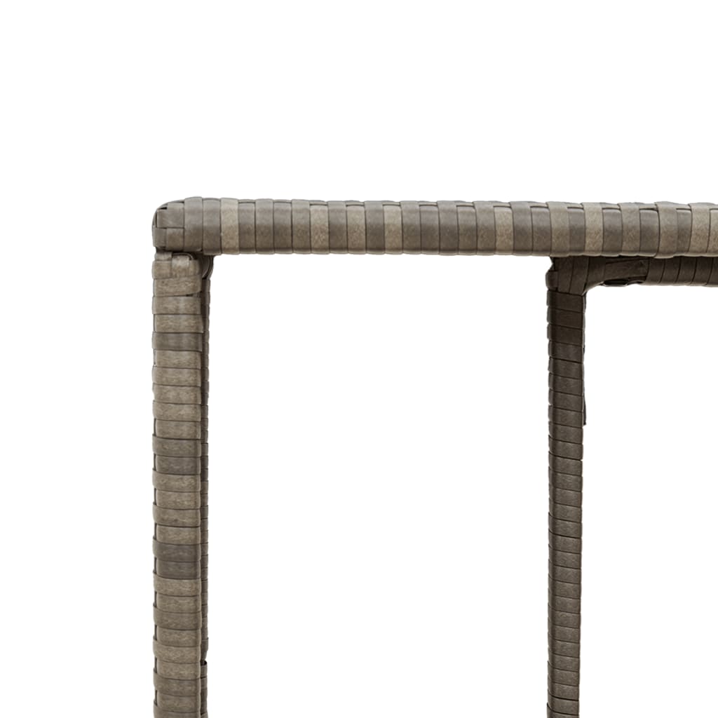 Étagères extérieures 2 pces gris poly rotin