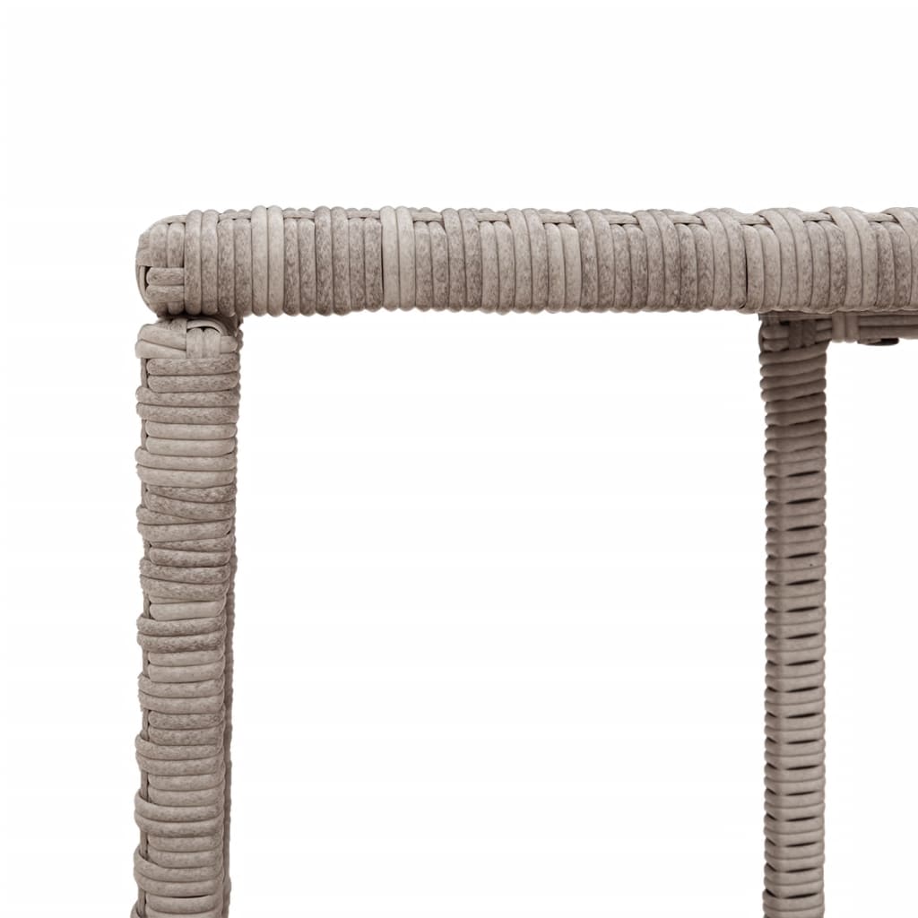 Étagères d'extérieur 2 pcs Gris clair Résine tressée