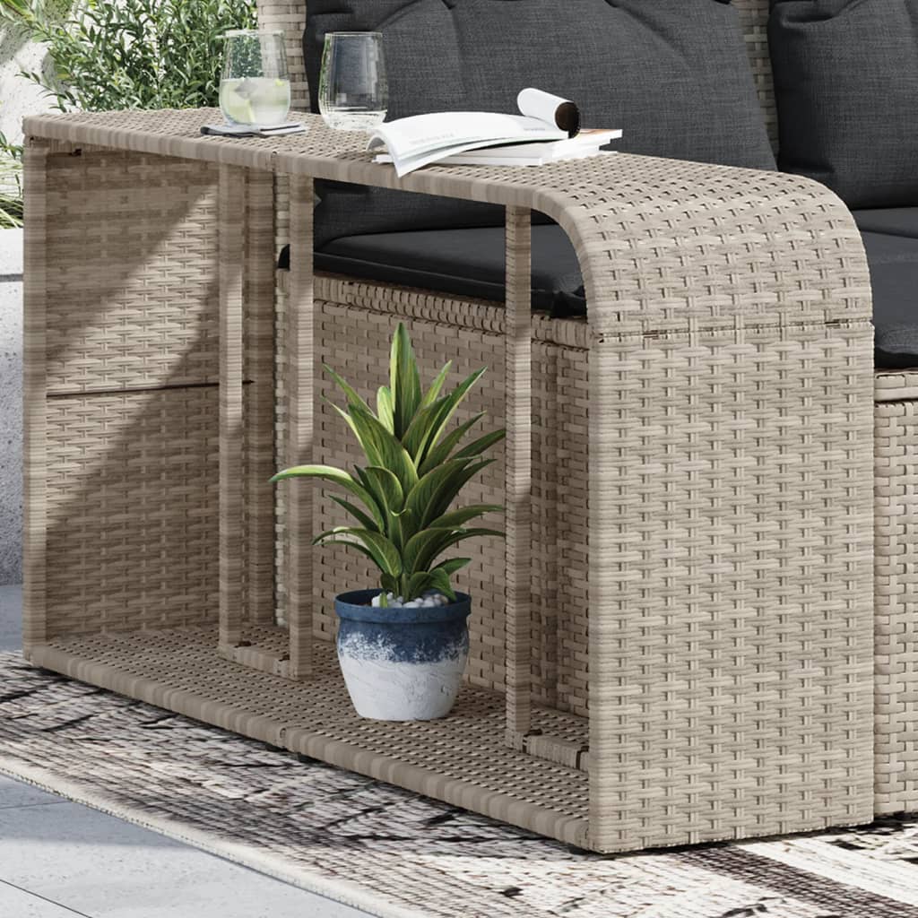 Étagères d'extérieur 2 pcs Gris clair Résine tressée