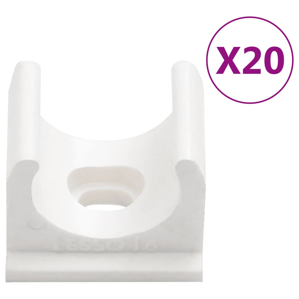 Gaines installées avec clips Ø16 mm 10 m PVC