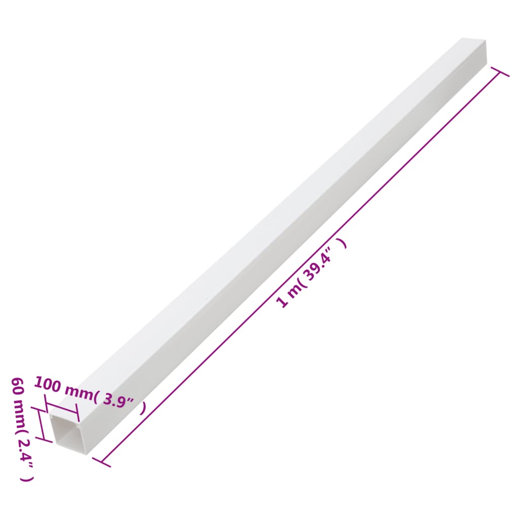 Tuyaux d'installation 100x60 mm 10 m PVC