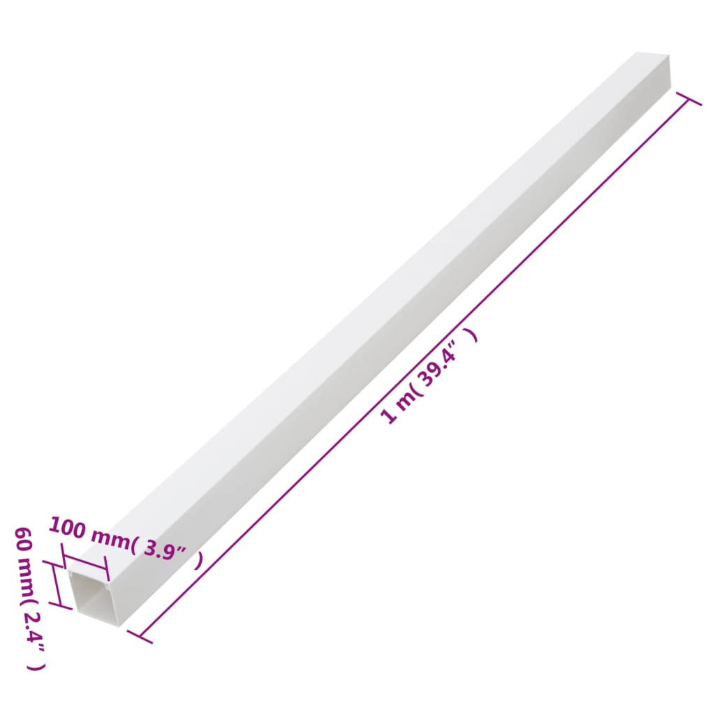 Conduits d'installation 100x60 mm 30 m PVC