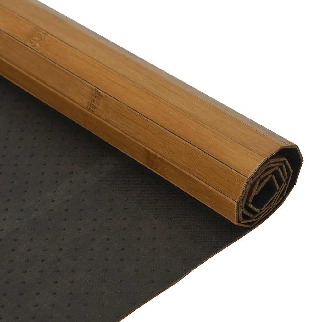 Tapis Rectangulaire Marron 60x200 cm Bambou