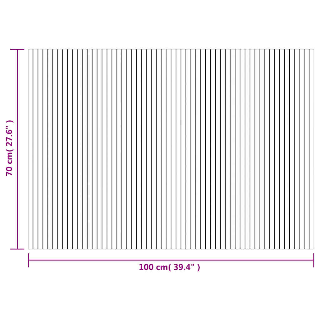 Tapis rectangulaire marron 70x100 cm bambou