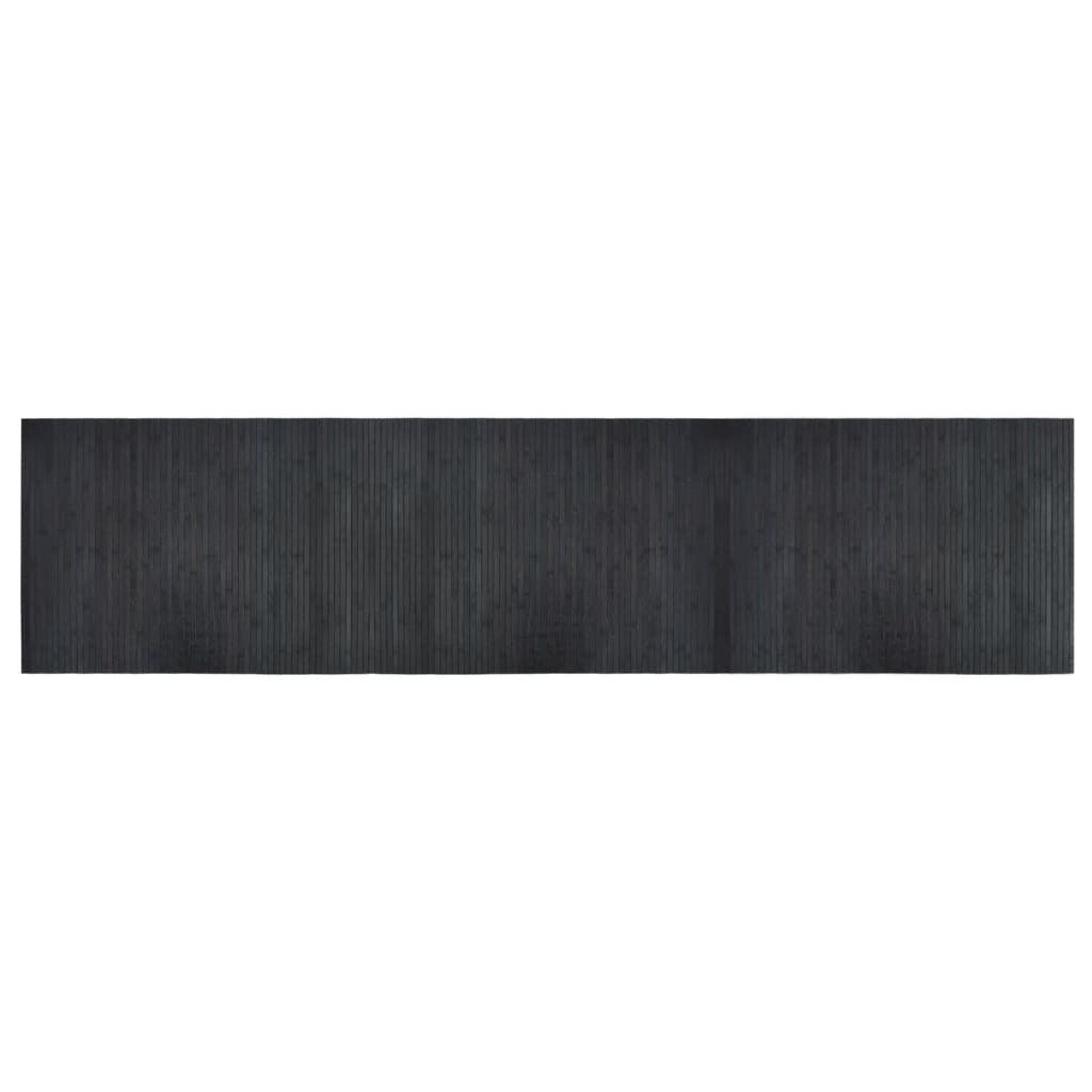Tapis rectangulaire gris 70x300 cm Bambou