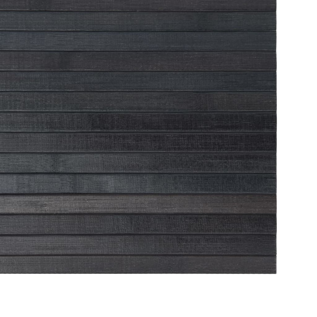 Tapis rectangulaire gris 70x300 cm Bambou