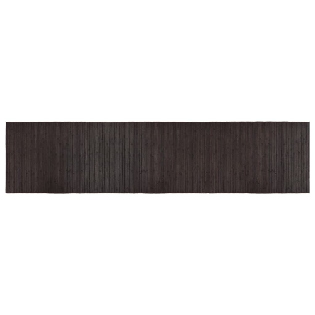 Tapis Rectangulaire Marron Foncé 70x300 cm Bambou