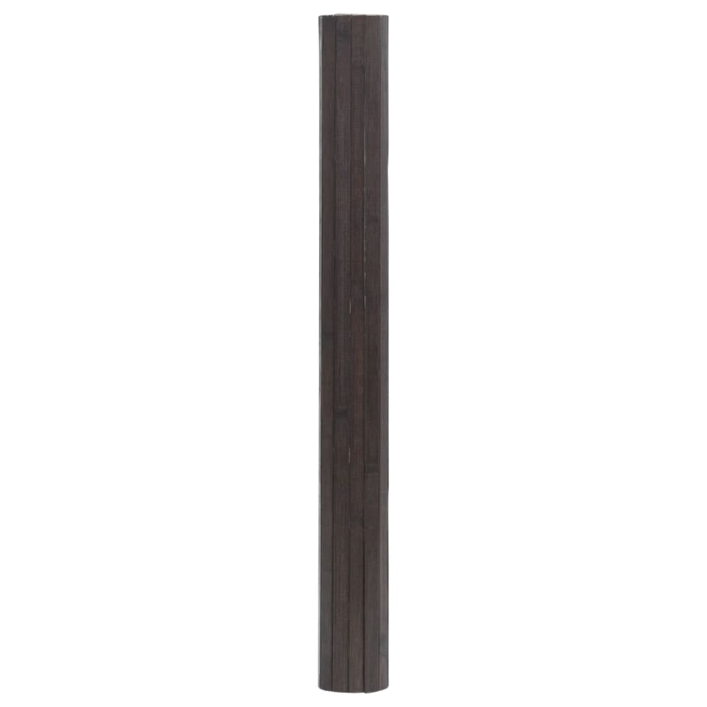 Tapis Rectangulaire Marron Foncé 70x300 cm Bambou