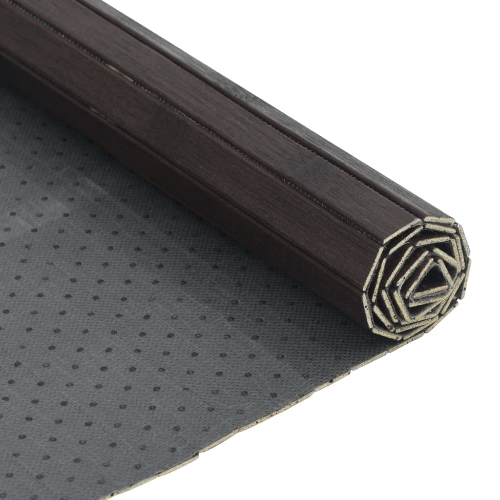 Tapis Rectangulaire Marron Foncé 70x300 cm Bambou