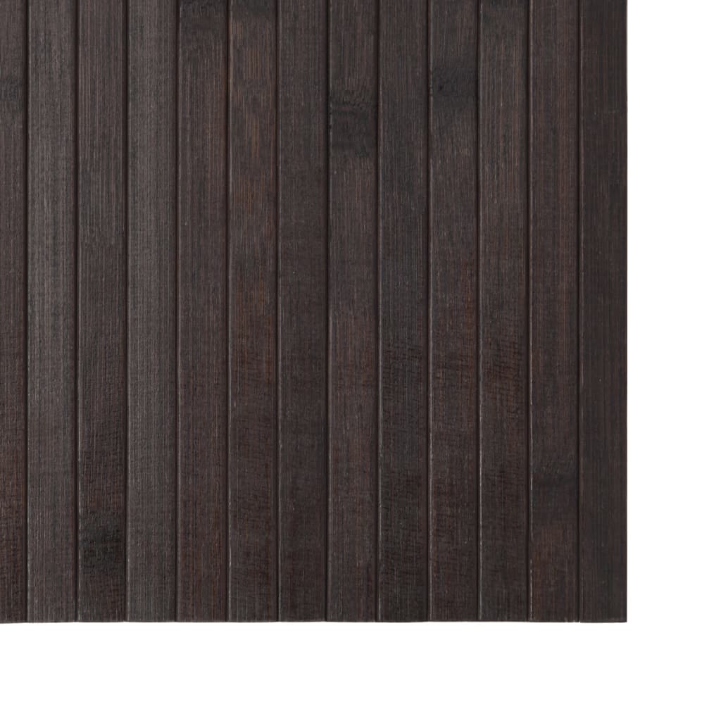 Tapis Rectangulaire Marron Foncé 70x300 cm Bambou