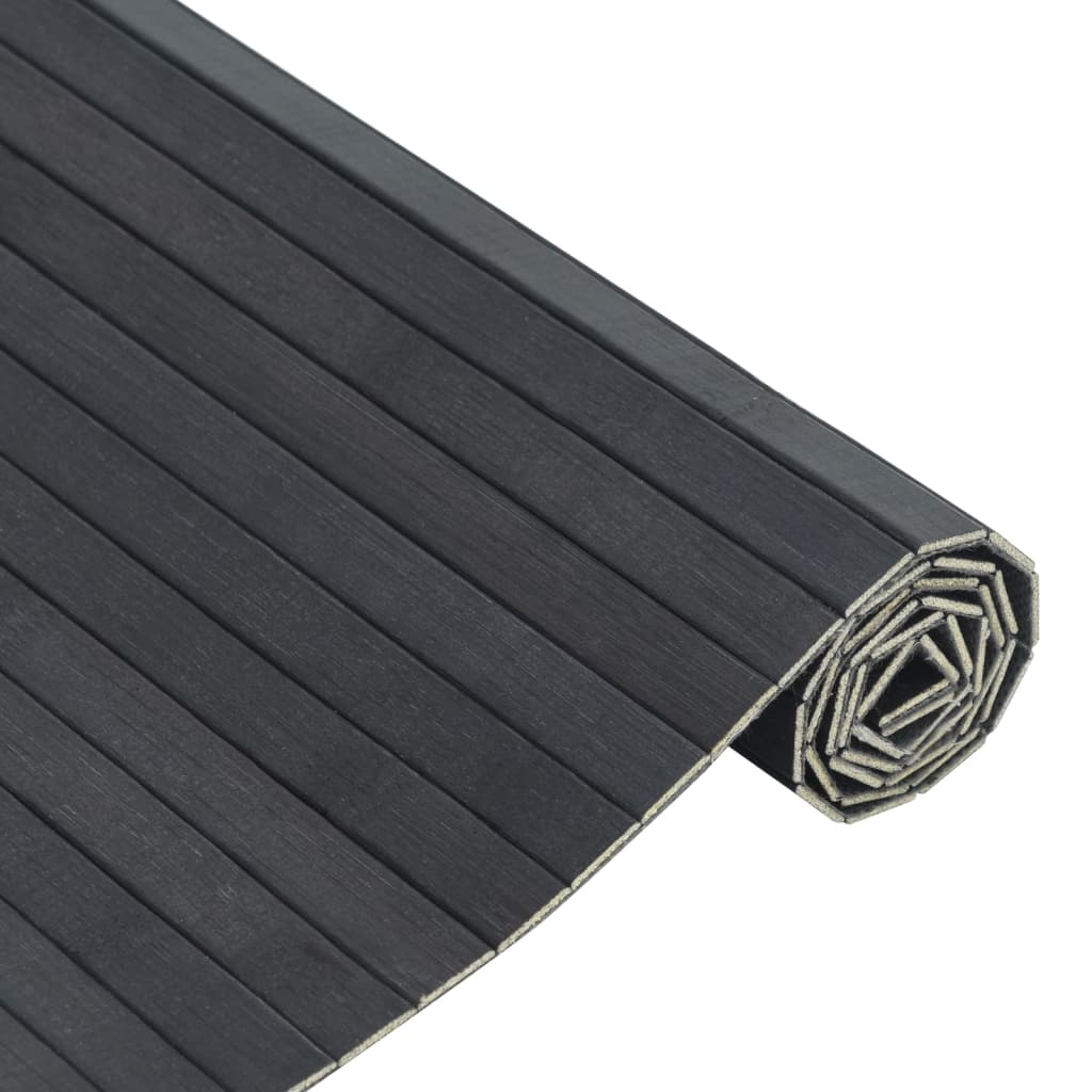 Tapis Rectangulaire Gris 100x100 cm Bambou