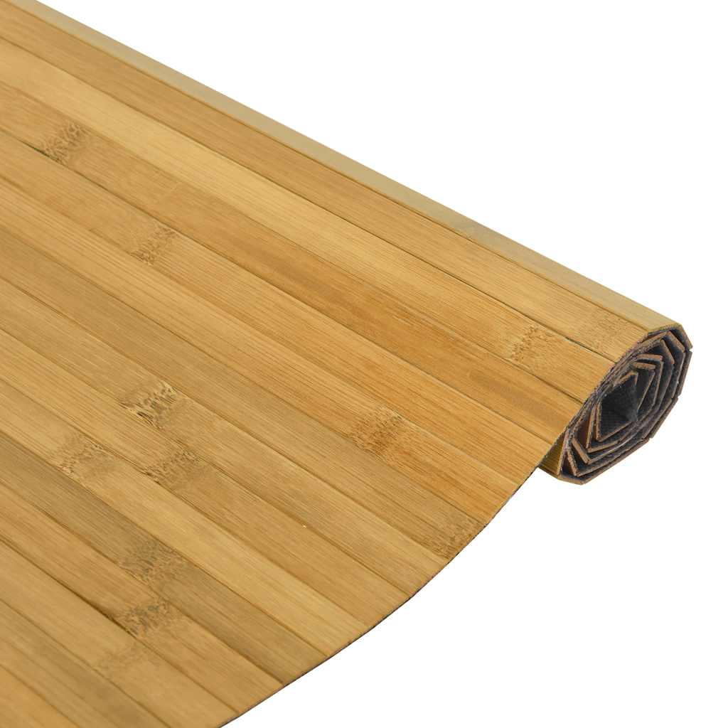 Tapis rectangulaire naturel 100x400 cm Bambou