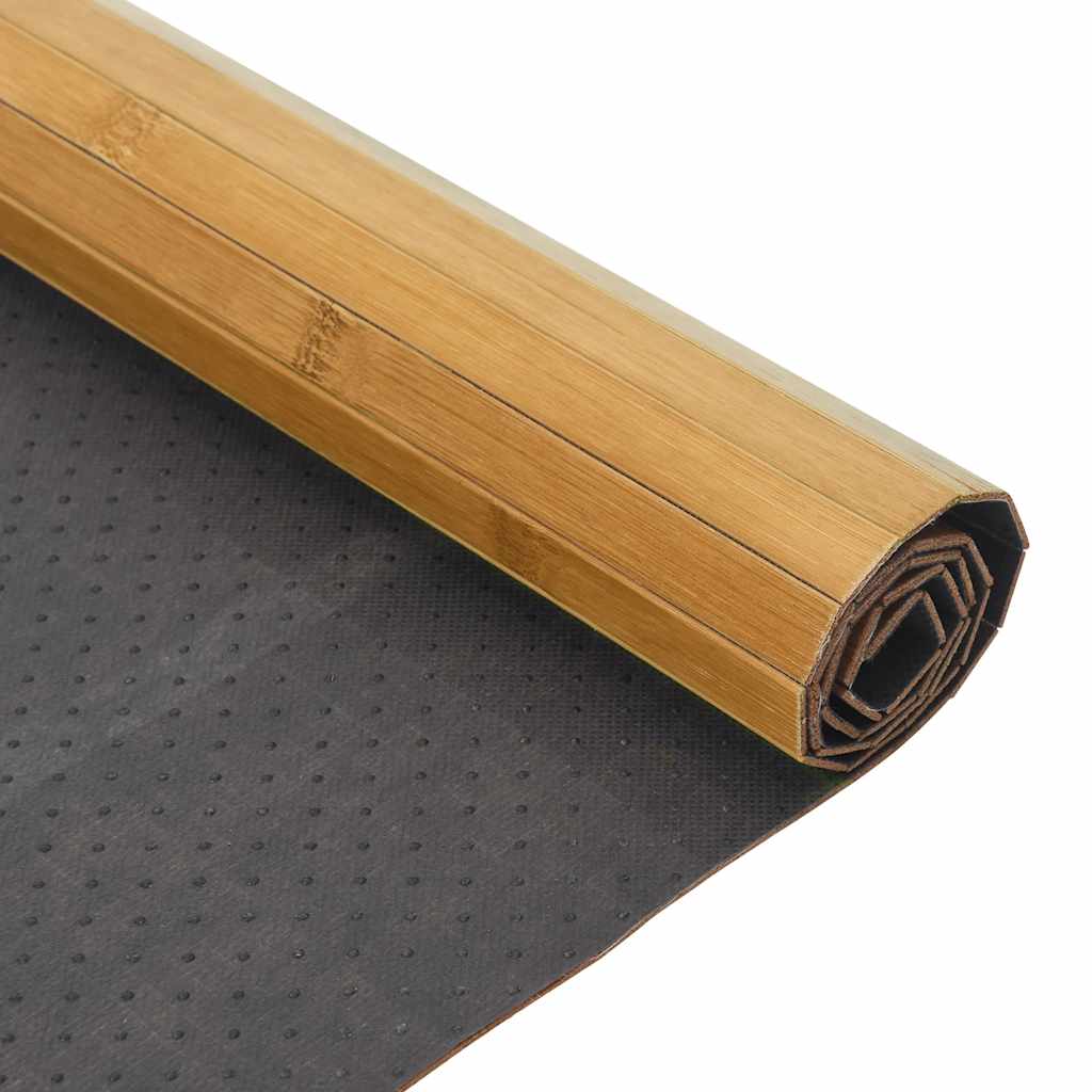 Tapis rectangulaire naturel 100x400 cm Bambou