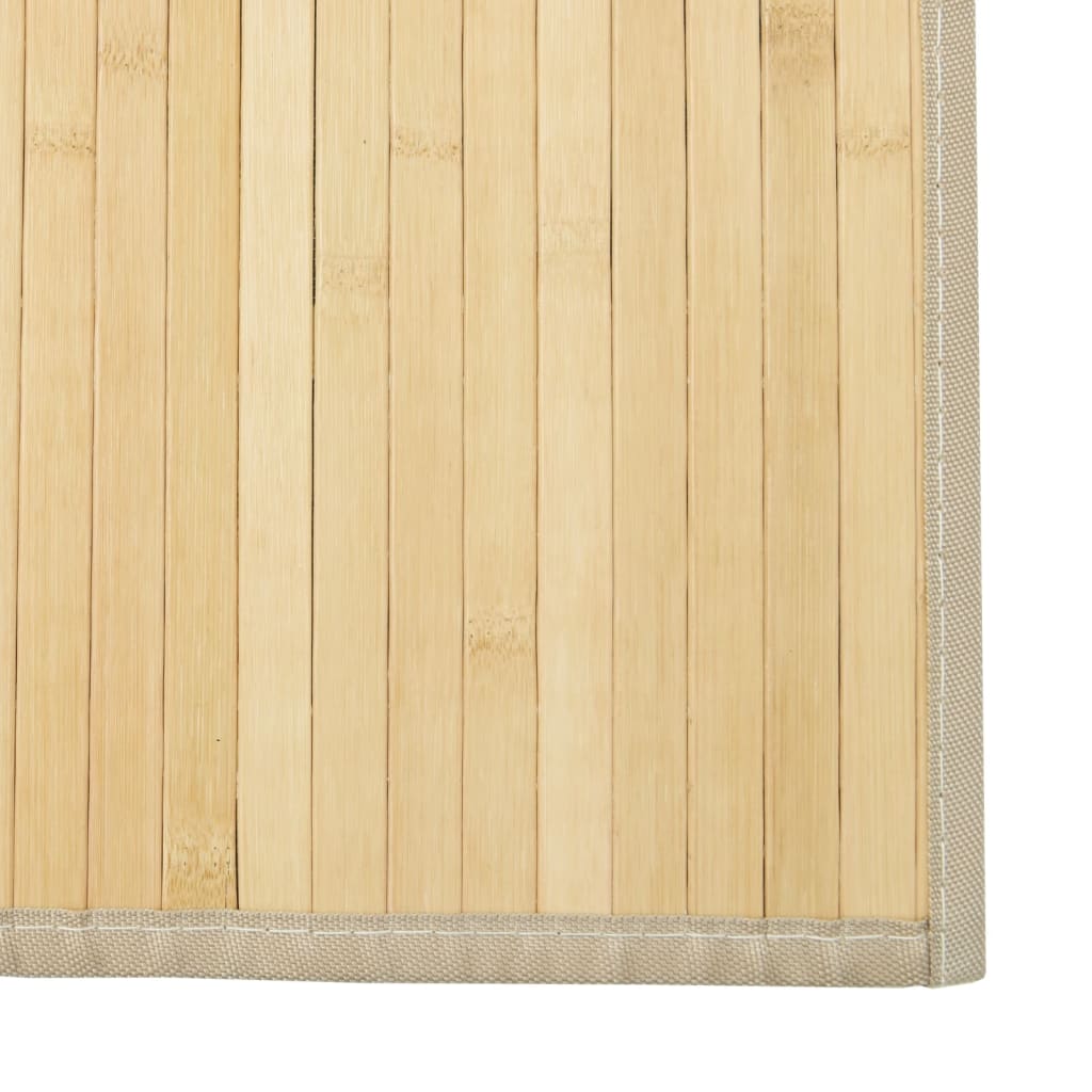 Teppich Rechteckig Hell Natur 60x100 cm Bambus