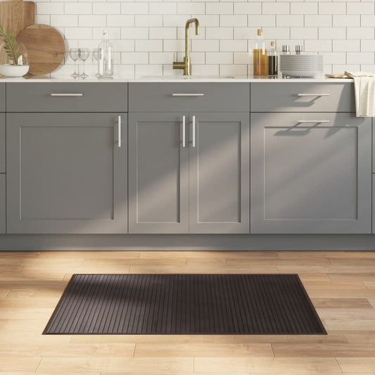 Tapis rectangulaire marron foncé 60x100 cm Bambou