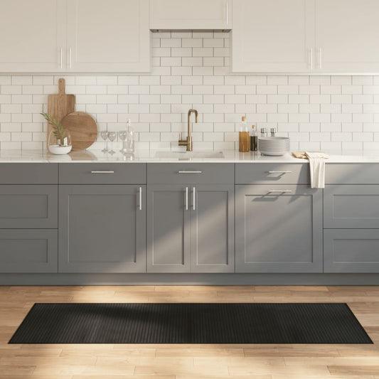 Carpet Rectangular Black 60x200 cm Bamboo