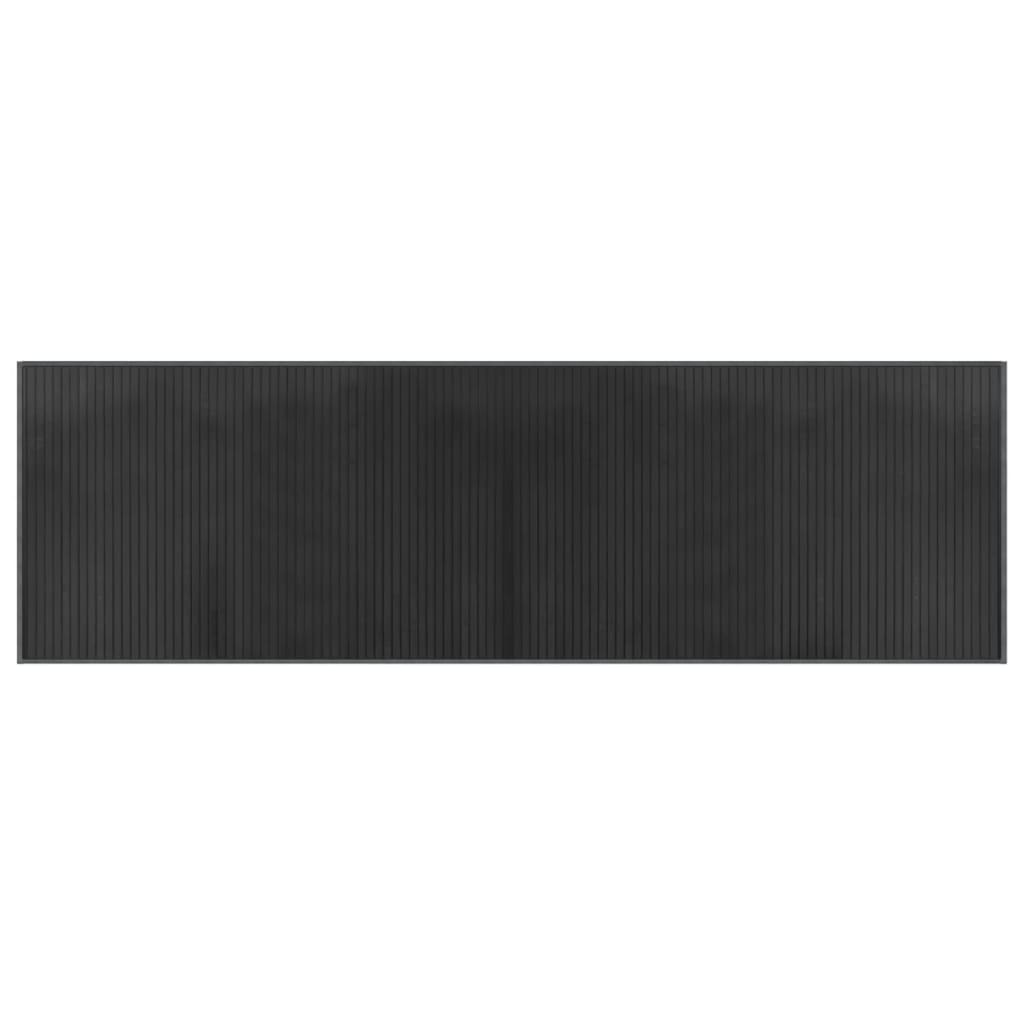 Tapis Rectangulaire Gris 60x200 cm Bambou