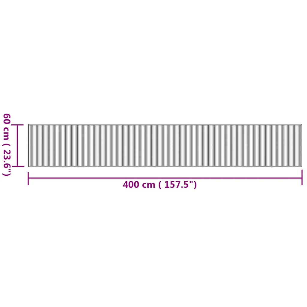 Carpet Rectangular Natural 60x400 cm Bamboo