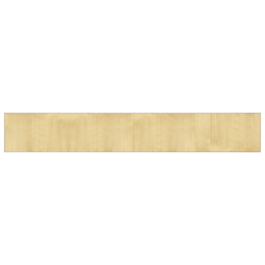 Tapis rectangulaire clair naturel 60x400 cm Bambou