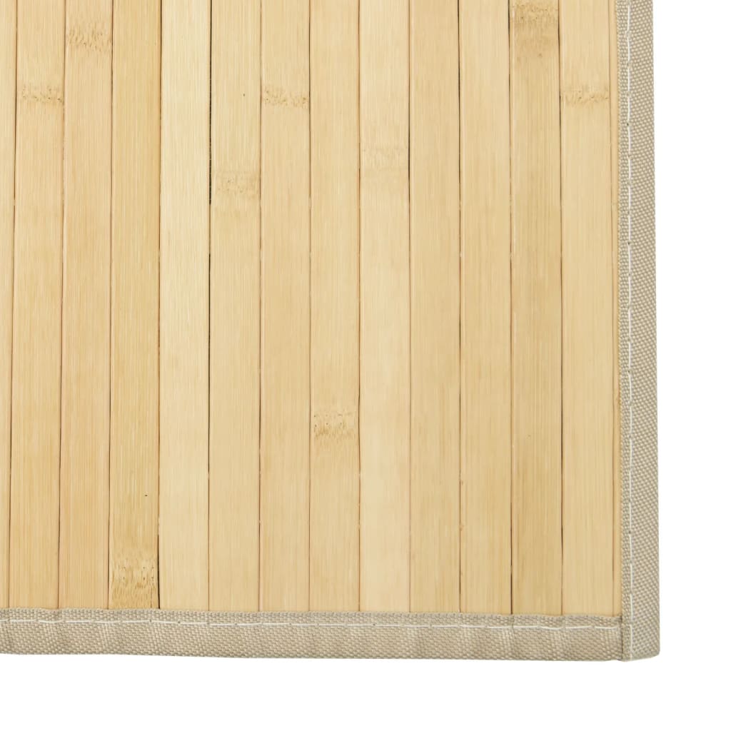 Tapis rectangulaire clair naturel 60x400 cm Bambou