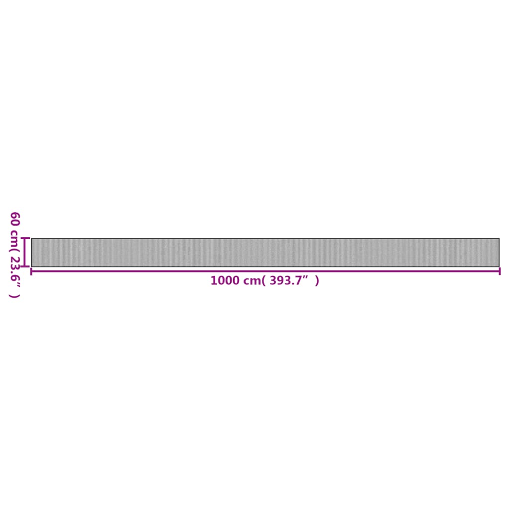 Tapis Rectangulaire Nature Clair 60x1000 cm Bambou